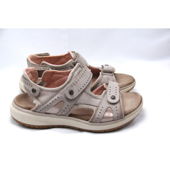 SAS Shoes - SAS Embark Sandals Women's Size 10 WW Wide Taupe Pink Adjustable Walking Strappy